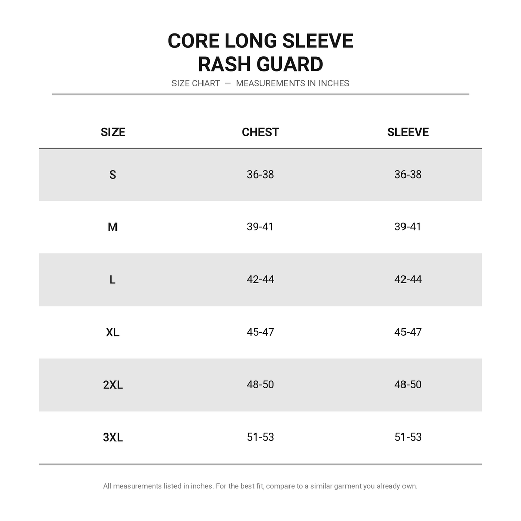 Core Long Sleeve Rash Guard - Black